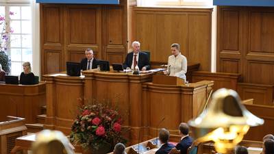 Statsministeren holder åbningstale den 4. oktober 2022. Foto: Statsministeriet