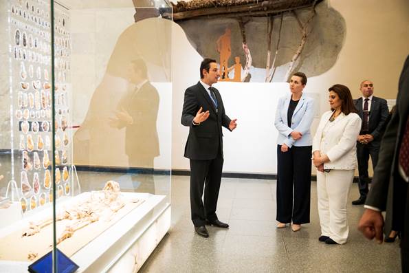 Statsminister Mette Frederiksen besøger Nationalmuseet for egyptisk civilisation