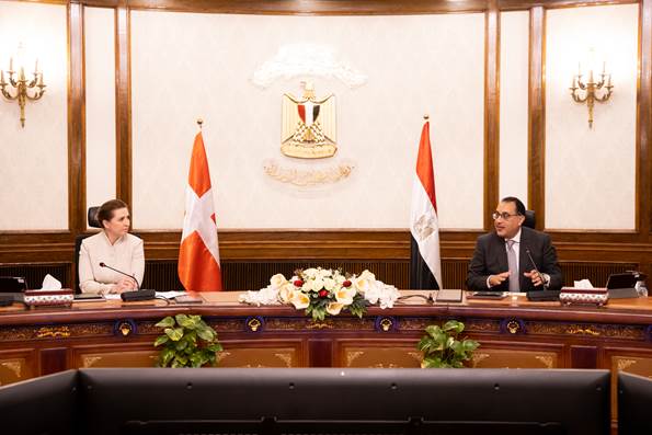 Statsminister Mette Frederiksen og Egyptens premierminister Moustafa Madbouly.